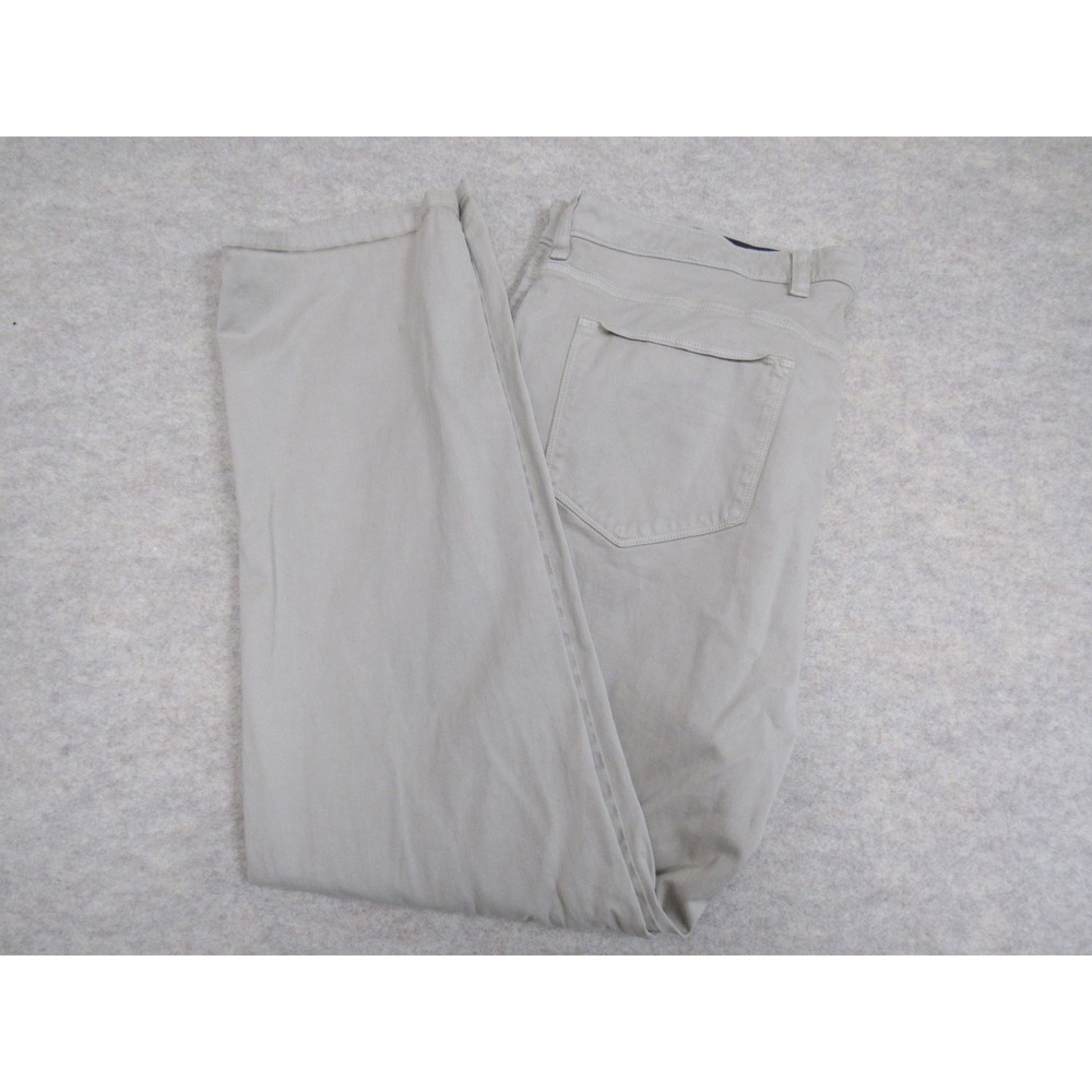 Johnston & Murphy Mens 38x30 Khaki Tan Pima Cotton Stretch 5-Pocket Pants